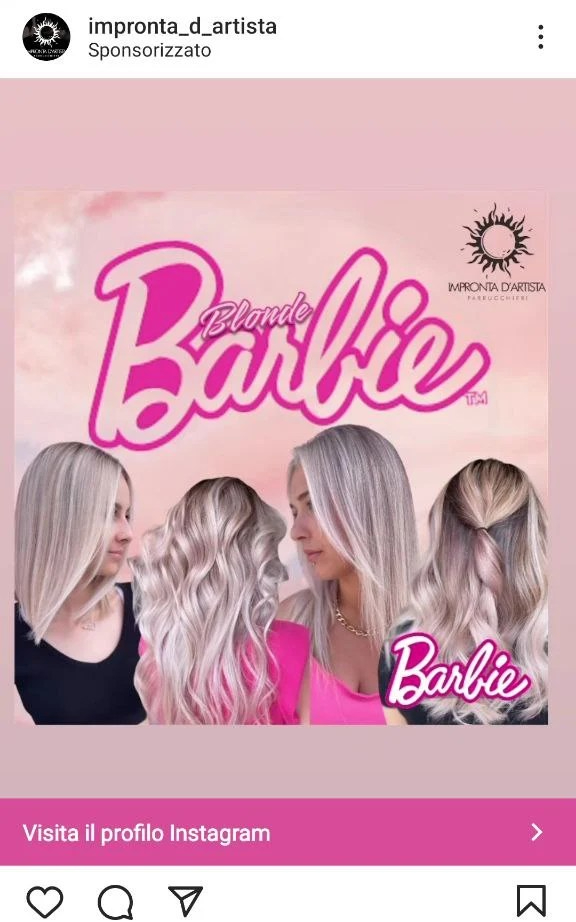 color biondo Barbie