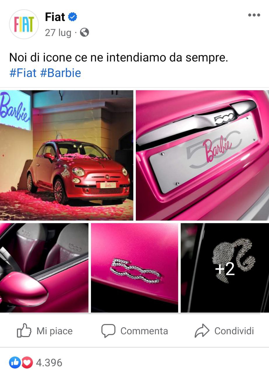 Fiat 500 e Barbie